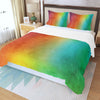Smokey Rainbow Three Piece Bed Cover Set white 3