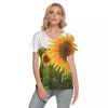 Sunflowers Deep V-Neck Top up to 2 XL (FWS) 1