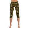 Sunflowers Graphic Black Capri Leggings up to 5 XL 3