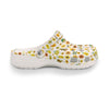 Sunflowers Graphic White Rubber Clogs up to size 12 2