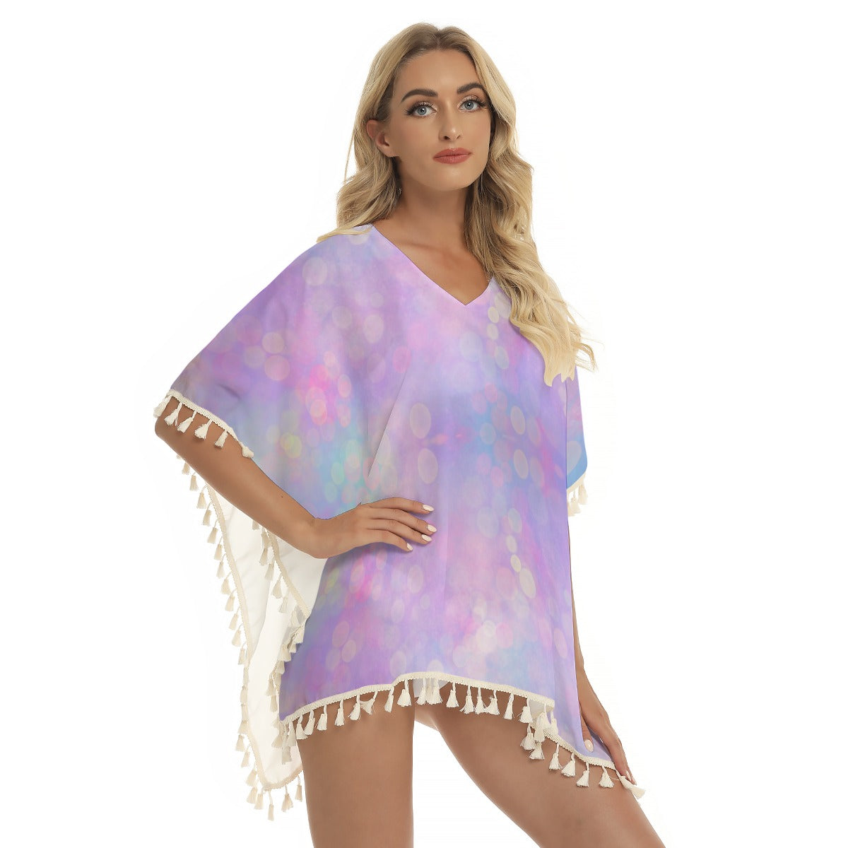 Sunlit Day Square Fringed Shawl up to 2 XL (FWS) 1