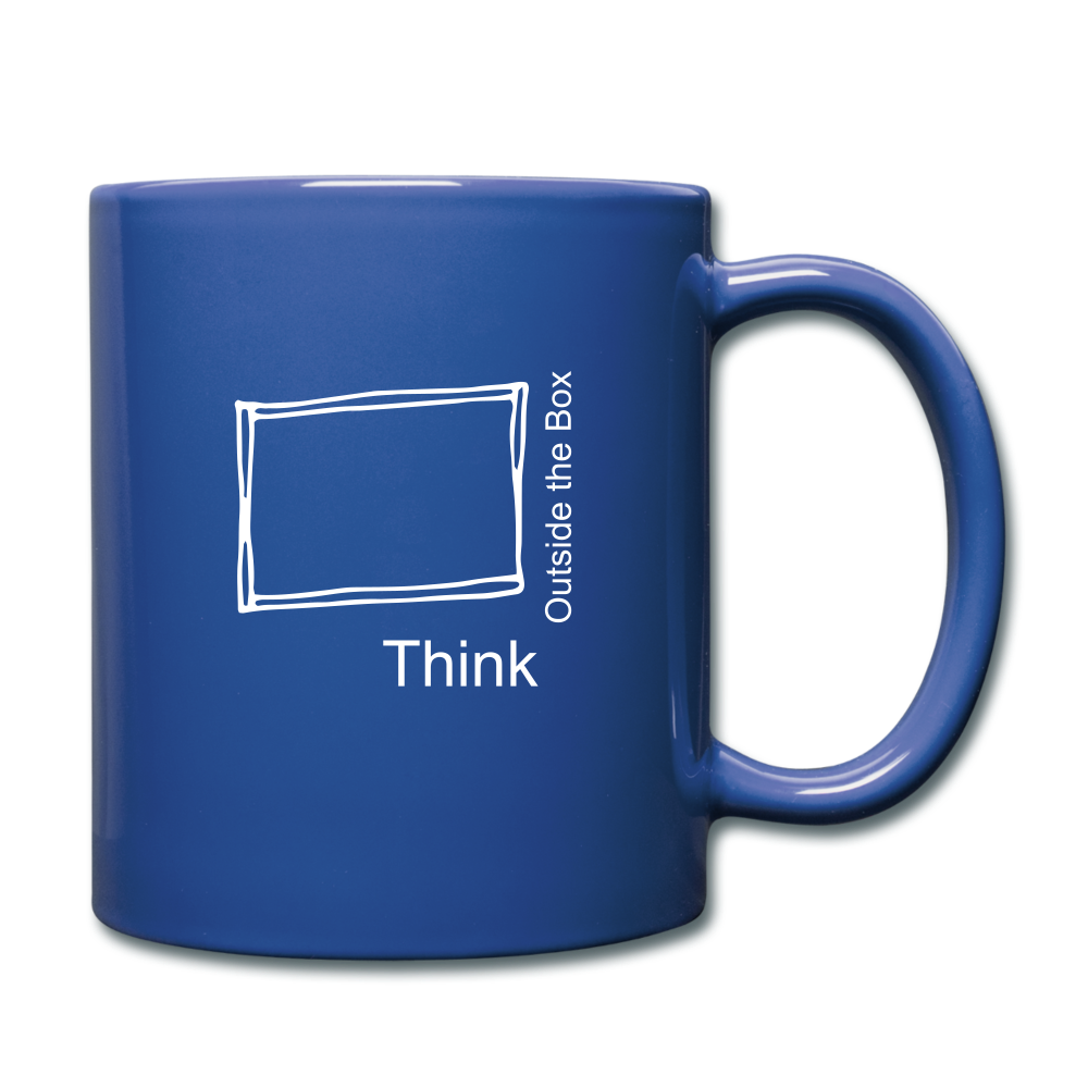 Think Outside the Box Full Color Mug - royal blue 3