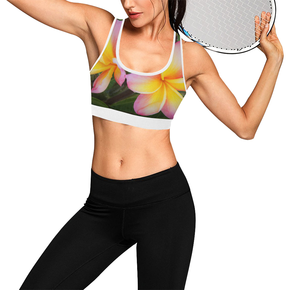 Tri Colour Frangipani 02 Sports Top up to 3 XL 3