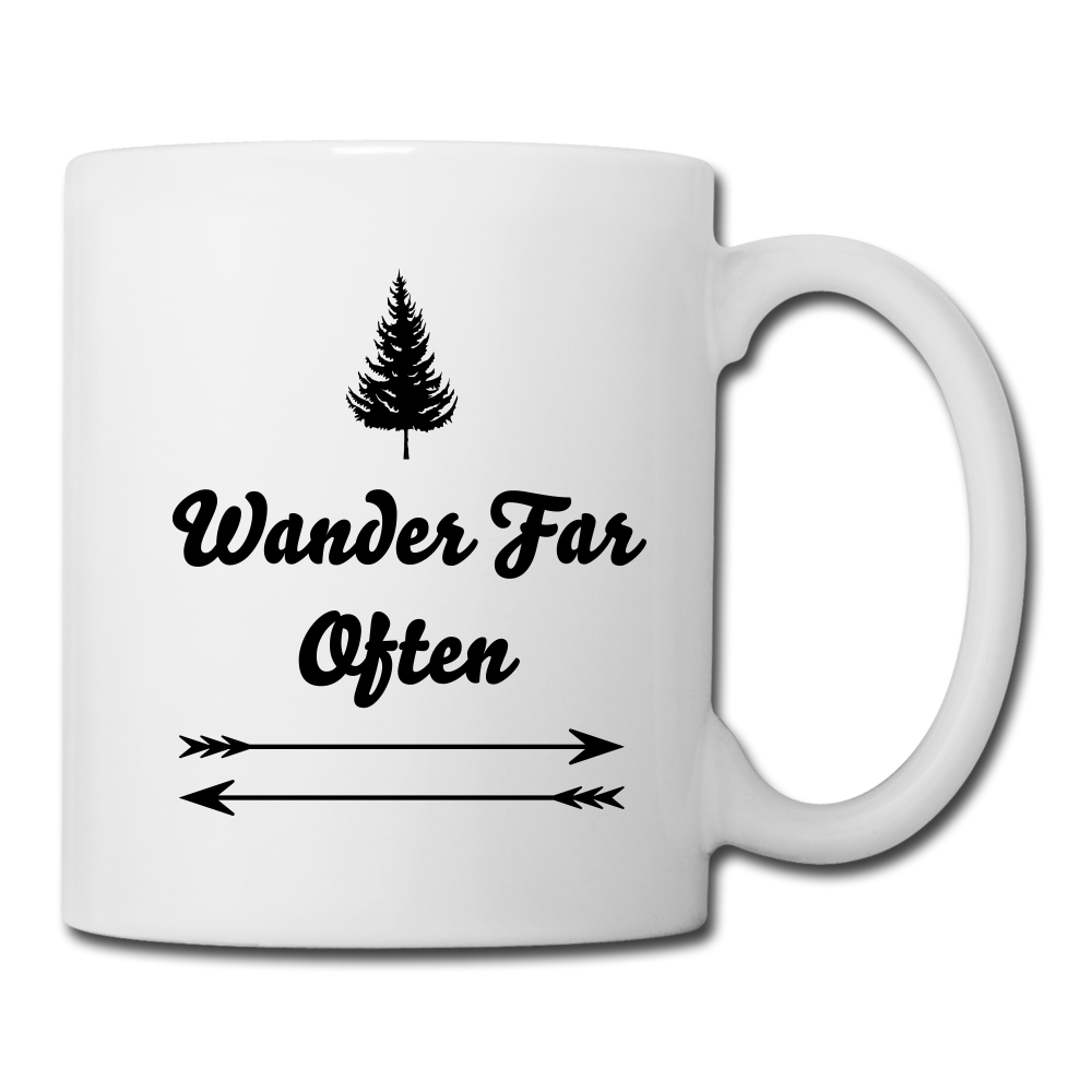 Wander Far Often Mug - white