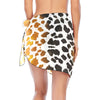 Warm Leopard Short Chiffon Sarong Wrap up to 5 XL 2