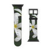 White Frangipanis Apple iWatch Strap Vegan Leather (FWS) 1