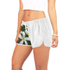 White Frangipanis Drawstring Shorts up to 2 XL 2