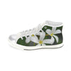 White Frangipanis High Top Women's Shoes up to Size 12 2
