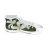 White Frangipanis High Top Women's Shoes up to Size 12 3