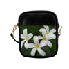 White Frangipanis Shoulder Sling Bag 3