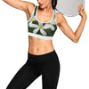 White Frangipanis Sports Top up to 3 XL 1