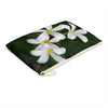 White Frangipanis Zippered Accessory Bag (FWS) Made in the USA 3