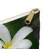 White Frangipanis Zippered Accessory Bag (FWS) Made in the USA 4