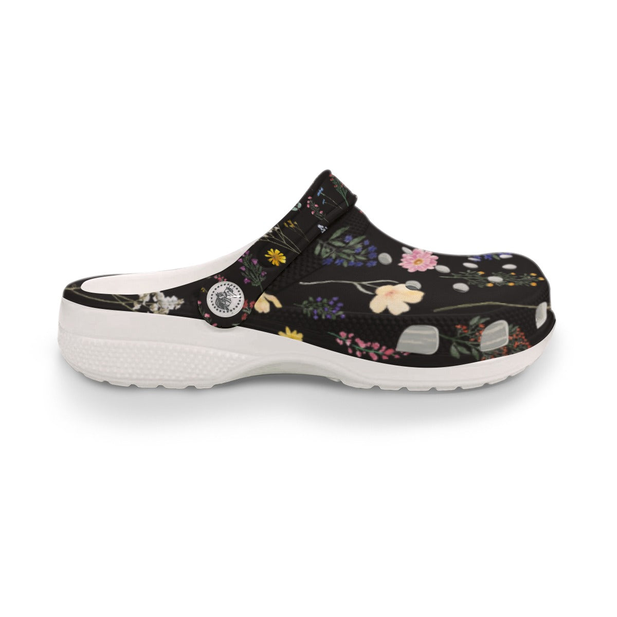 Wildflowers Black Rubber Clogs up to size 12 3