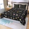 Wildflowers Black Three Piece Bed Cover Set 1