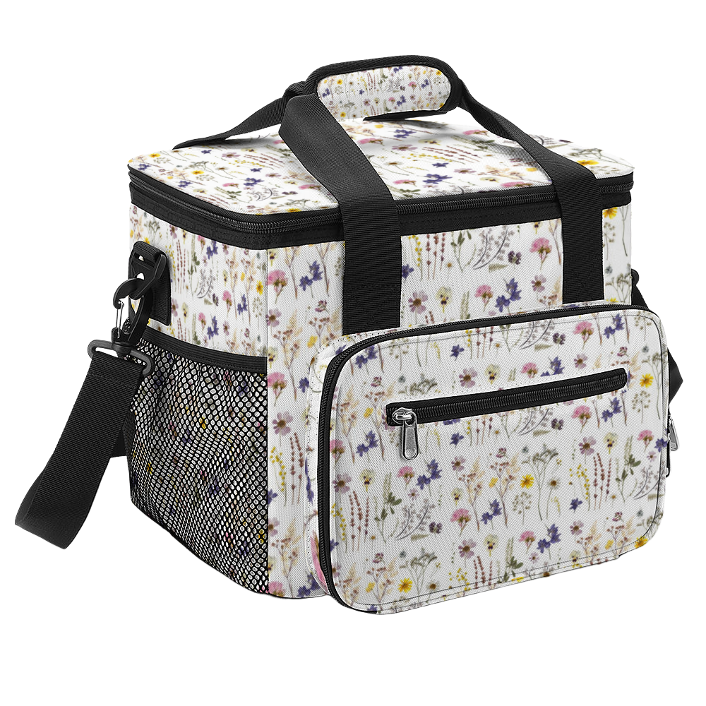 Wildflowers White Multi Function Large Waterproof Bag 1