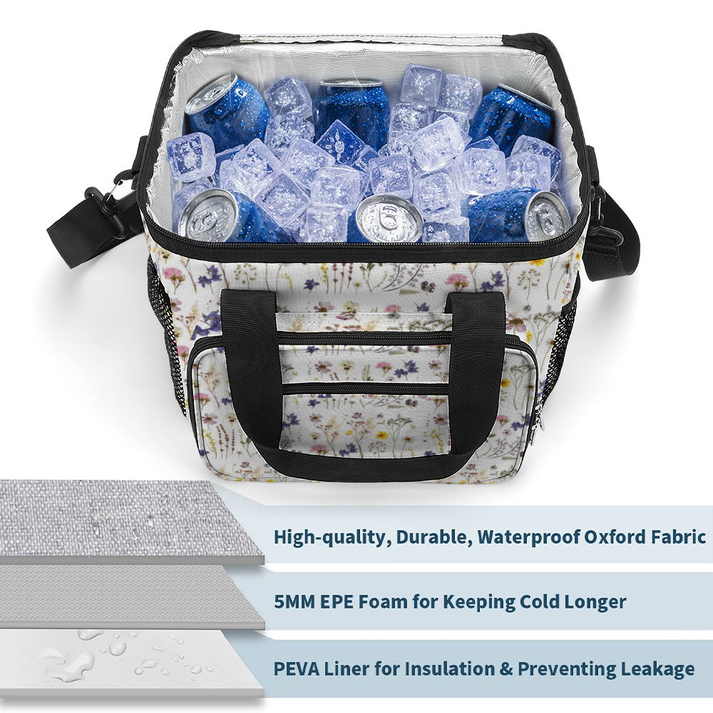 Wildflowers White Multi Function Large Waterproof Bag 3