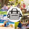 Wildflowers White Multi Function Large Waterproof Bag 4