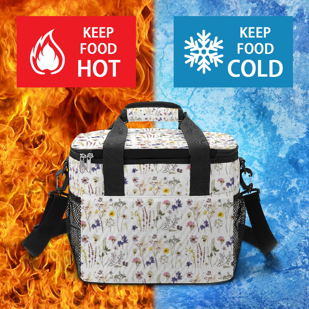 Wildflowers White Multi Function Large Waterproof Bag 5