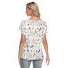 Wildflowers White V Neck Top up to 4 XL (FWS) 4