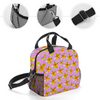 Yellow Frangipanis Pink Insulated Lunch Bag with Handles & Shoulder Strap 4