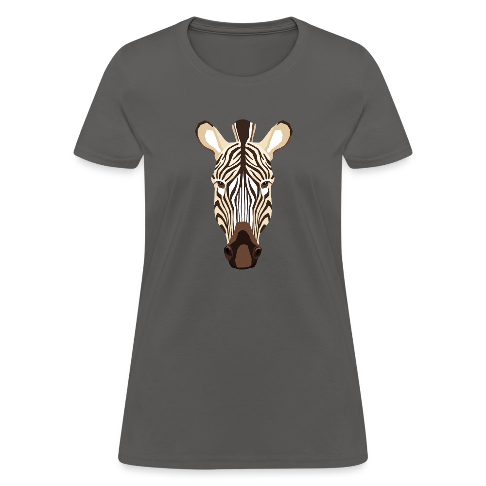 Zebra Premium Cotton T-Shirt up to 3  XL Charcoal