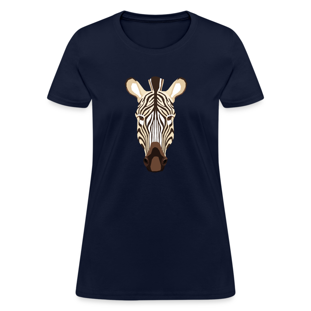 Zebra Premium Cotton T-Shirt up to 3  XL Navy Blue
