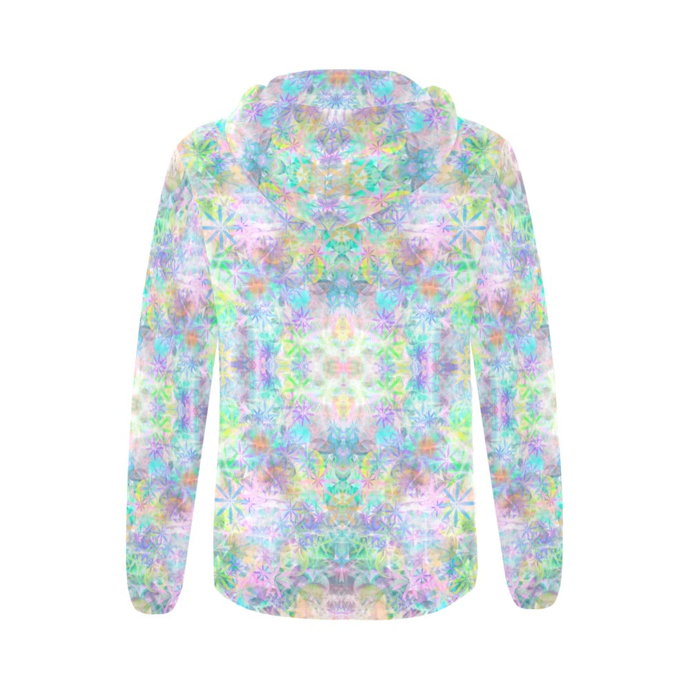 Pastel Jungle Full Zip Hoodie up to 2 XL