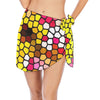 Art Daisies Stained Glass Short Chiffon Sarong Wrap (FWS)