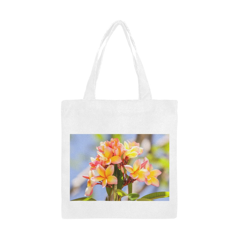 Fresh Frangipanis Large Cotton Canvas Tote Bag (Made in Australia)