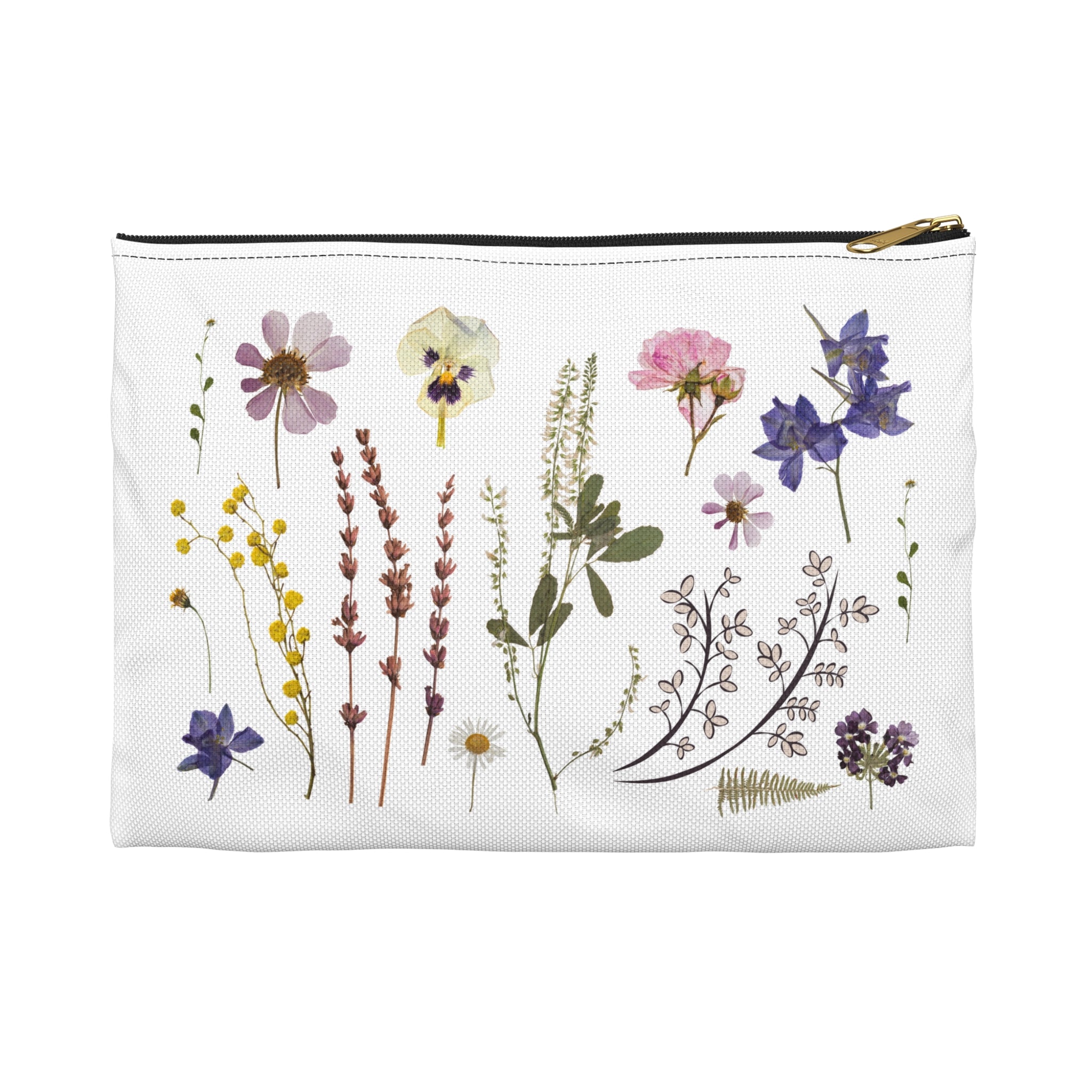 Wildflowers White Accessory Pouch (FWS)