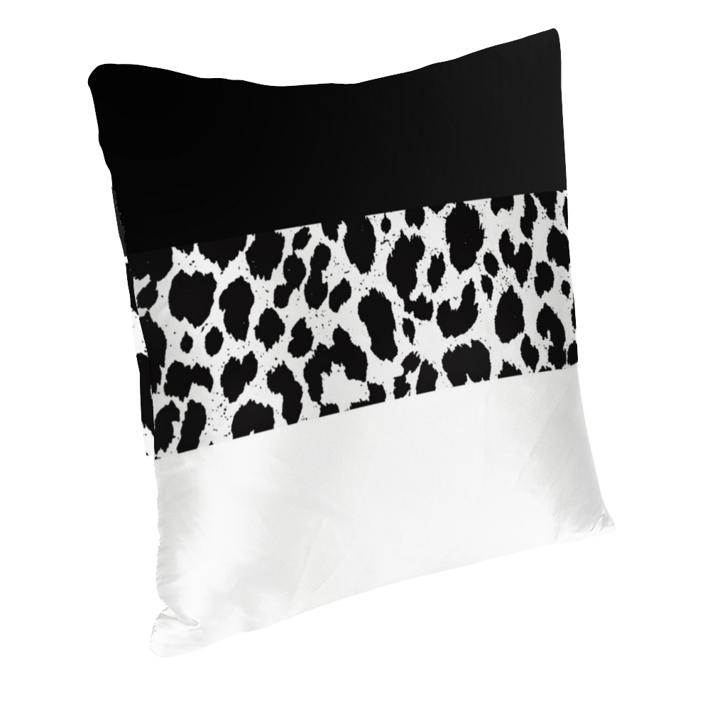 Black & White Leopard Stripes Multisize Zip Cushion Cover (FWS)