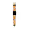 Tri Colour Frangipani iWatch Strap Vegan Leather