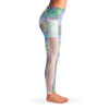 Pastel Jungle Mesh Panel Side Pockets Leggings (FWS)