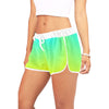 Ombre Aqua Yellow Drawstring Shorts up to 2 XL