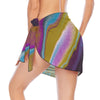 Mauve Swirl Short Chiffon Sarong Wrap (FWS)