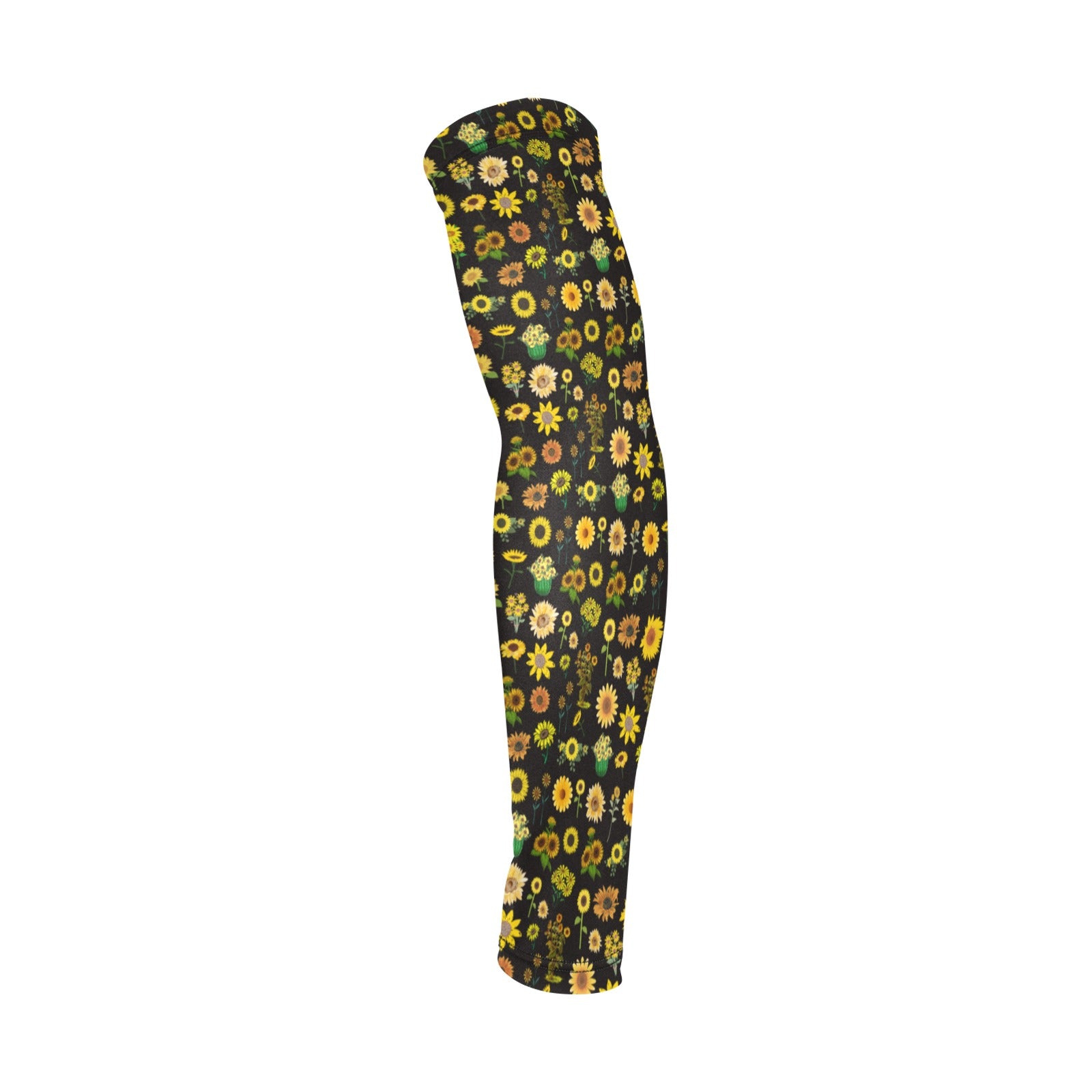 Sunflowers Graphic Black Weather Protection Arm Sleeves (FWS)