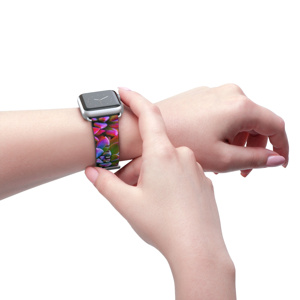 Art Succulents Apple iWatch Strap Vegan Leather