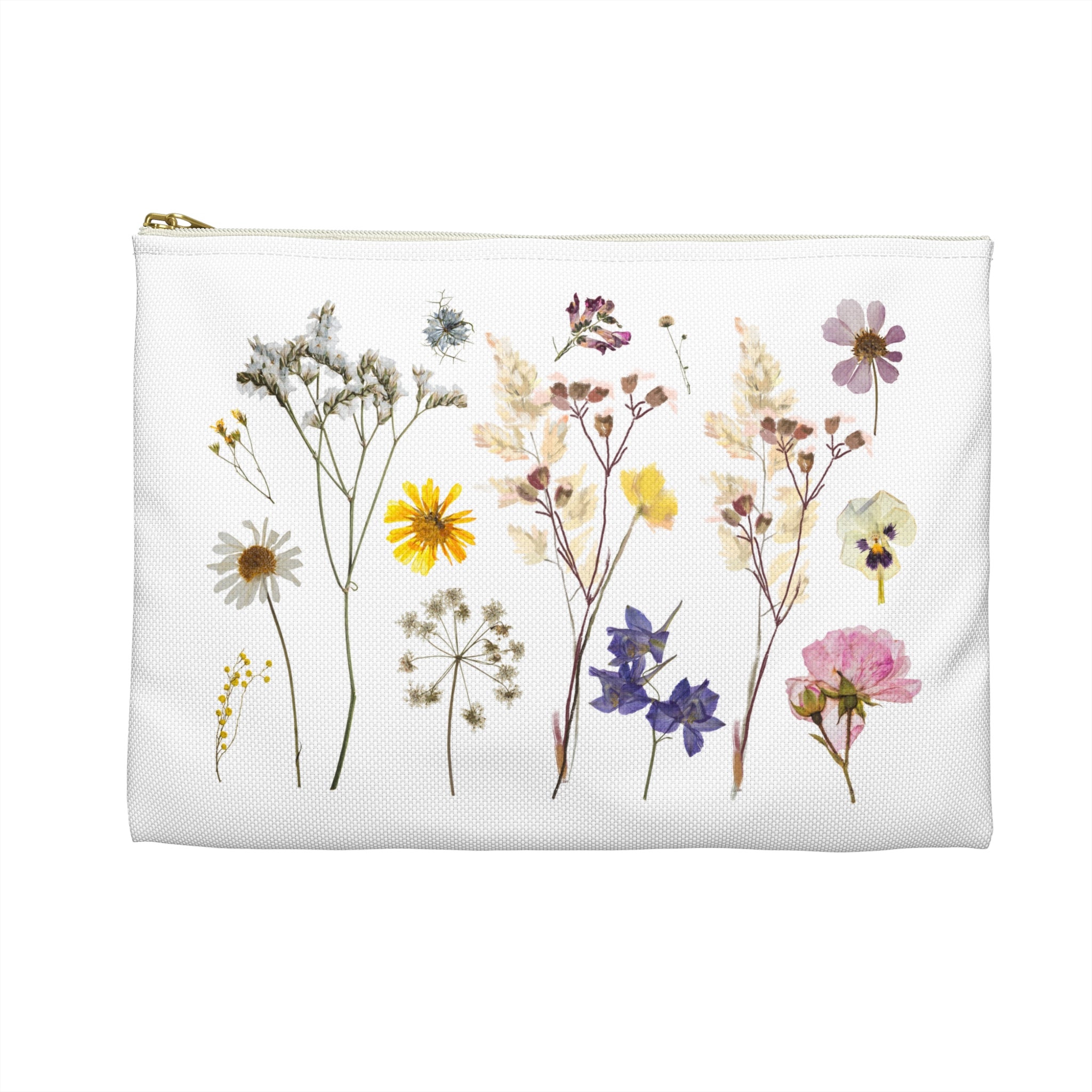 Wildflowers White Accessory Pouch (FWS)