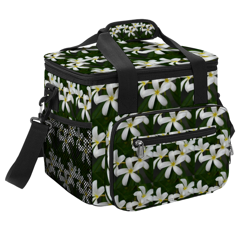 White Frangipanis Multi Function Large Waterproof Bag