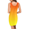 Ombre Orange Yellow Sleeveless Tank Dress up to 3 XL
