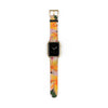 Tri Colour Frangipani iWatch Strap Vegan Leather