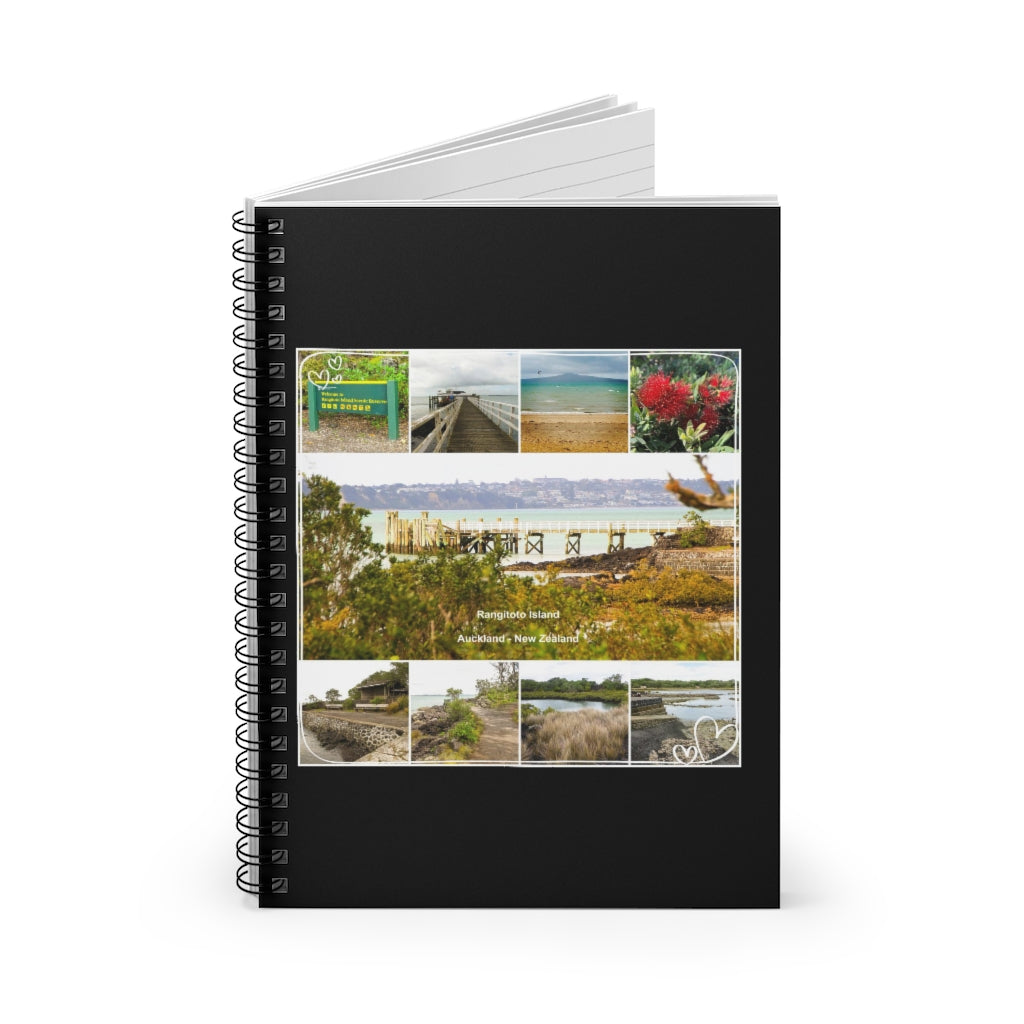 Rangitoto Island A5 Lined Spiral Bound Notebook Colour (FWS)