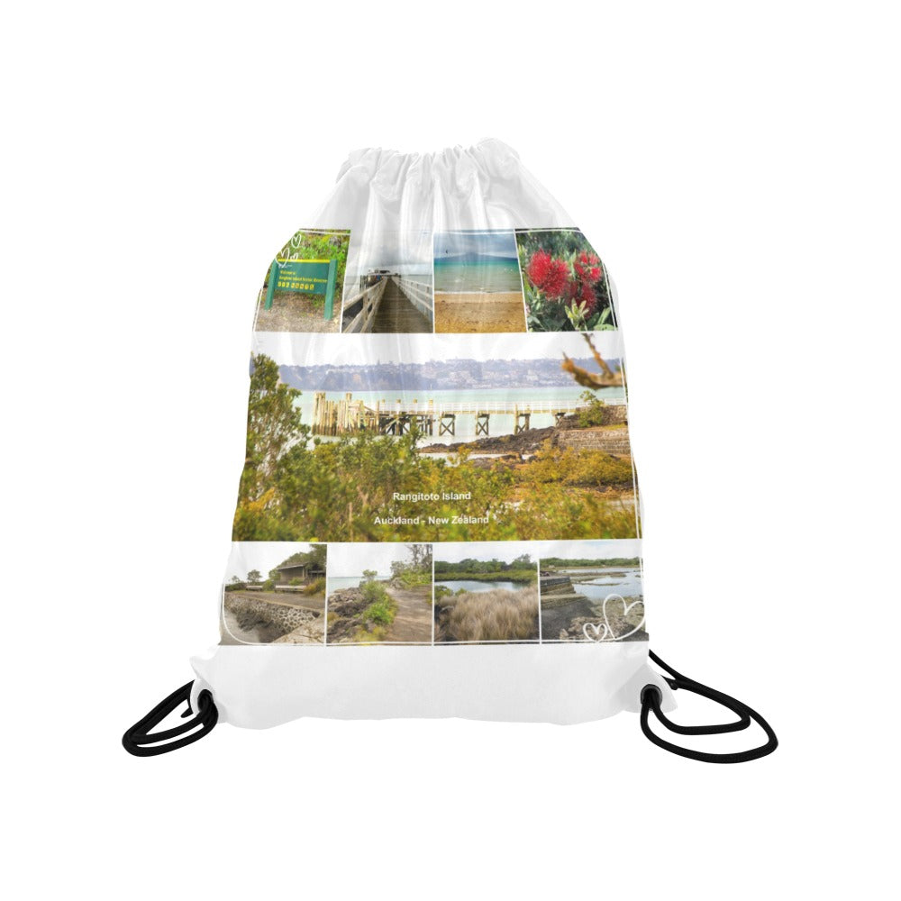 Rangitoto Island Colour Drawstring Bag