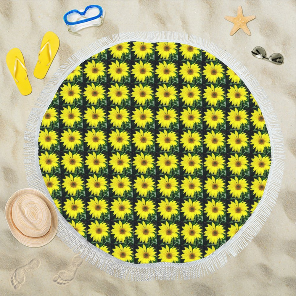 Single Sunflower Beach Shawl / Blanket (FWS)