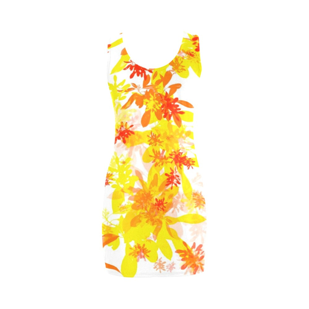 Golden Leaves Sleeveless Tank Vest Dress up to 3 XL (FWS)