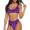 Purple Stained Glass Sport Top & High-Waisted Bikini up to 5 XL (FWS)