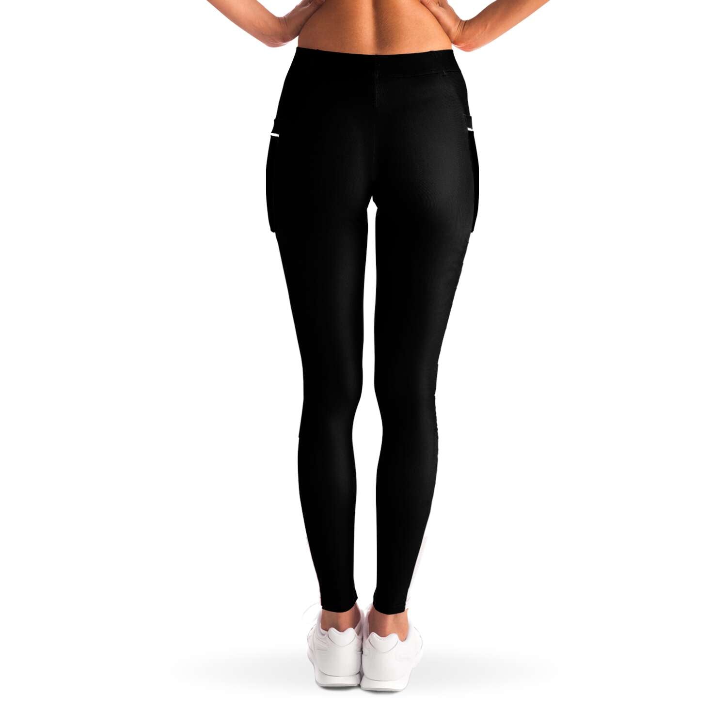 Lean Into Your Fear Mesh Panel Side Pockets Leggings
