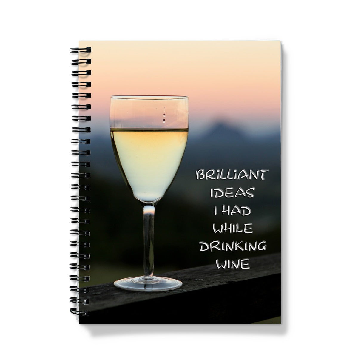 Wine A5 Lined Spiral Bound Notebook