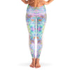 Pastel Jungle Mesh Panel Side Pockets Leggings (FWS)